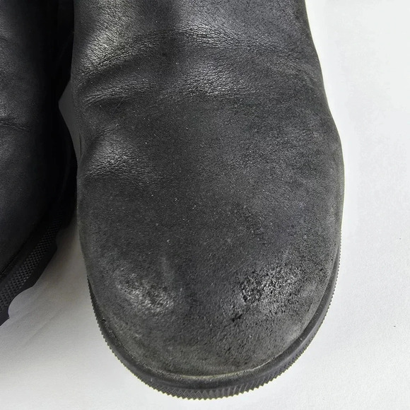 Sorel Women's Joan Of Arctic Black Leather Wedge Zip Bootie Waterproof Size 10 - Picture 5 of 16